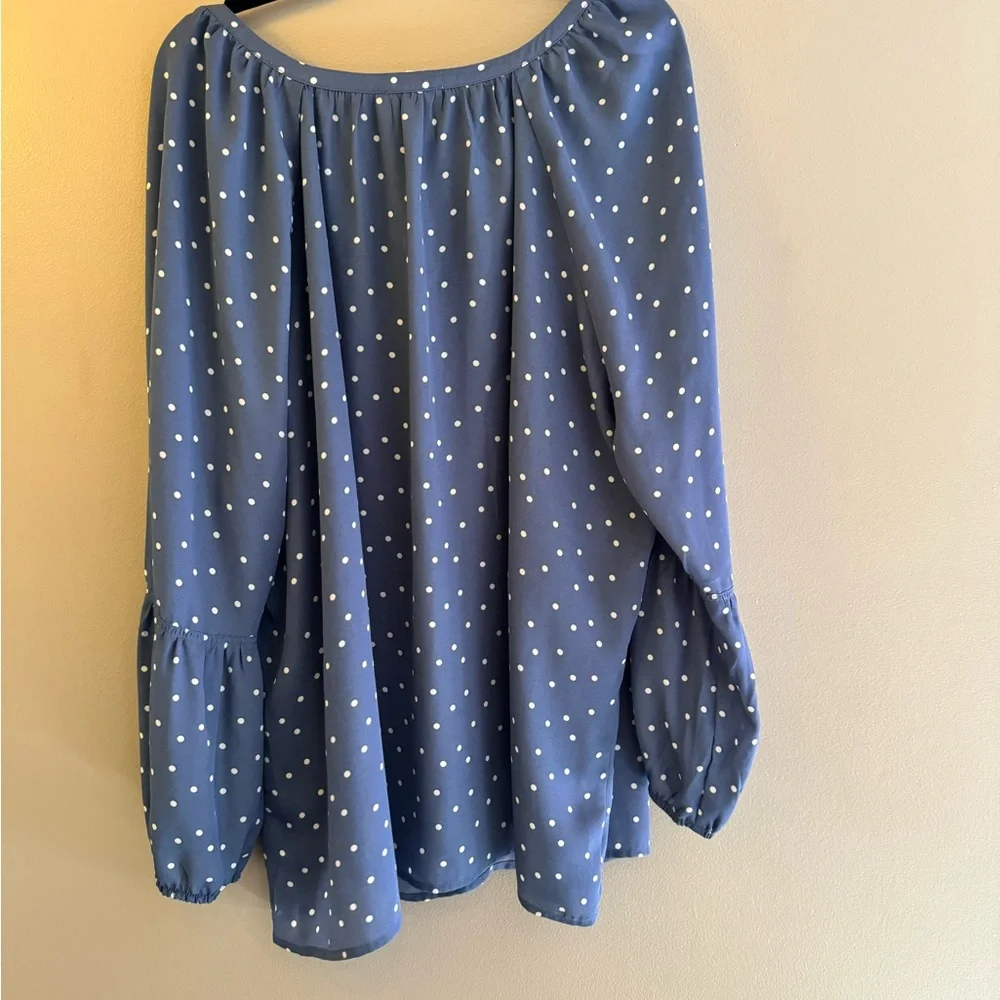 Como Blu long sleeve blue blouse - Picture 3 of 8